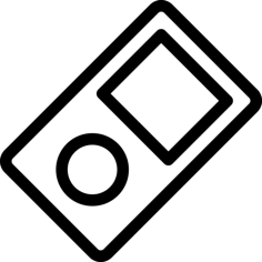Mp3 Player Line Art Svg Vector, Free Vectors File